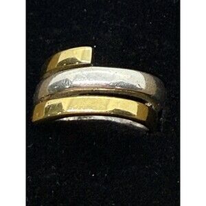 MWS Mark Wasserman Samara Signed Sterling Silver Two Tone Ring 5.5 Thailand